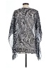 Talbots Outlet 100% Polyester Silver Short Sleeve Blouse Size L - photo 2