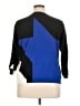Joan Vass 100% Cotton Color Block Blue Pullover Sweater Size 14 (3) - photo 2