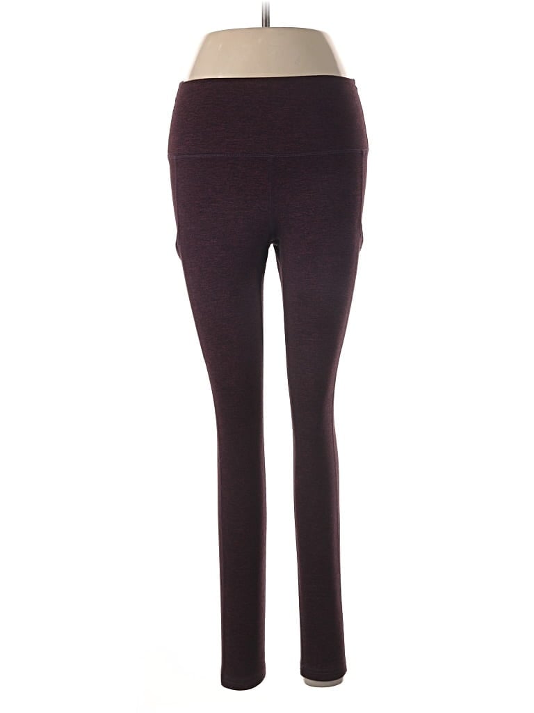 Pre-owned Aerie Active Pants In Burgundy