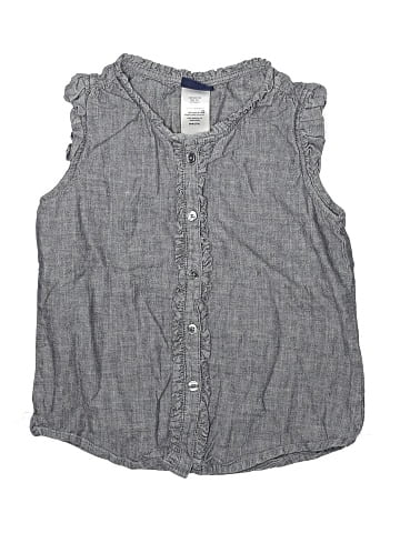 Basic Editions Sleeveless Button-Down Shirt (view 1)