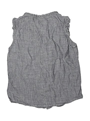 Basic Editions Sleeveless Button-Down Shirt (view 2)