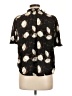 Rose + Olive 100% Polyester Black Short Sleeve Blouse Size L - photo 2