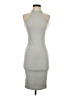 Lux Solid Gray Cocktail Dress Size S - photo 1