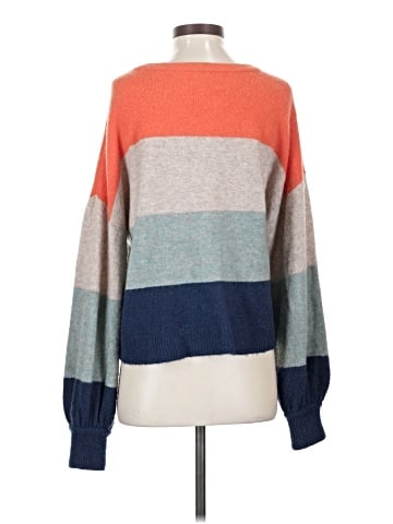 Madewell Striped Gladwell Balloon-Sleeve Pullover Sweater (view 2)