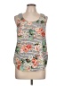 LC Lauren Conrad 100% Polyester Silver Sleeveless Top Size L - photo 1