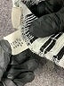 Happily Grey Stripes Silver Linen Pants Size M - photo 5