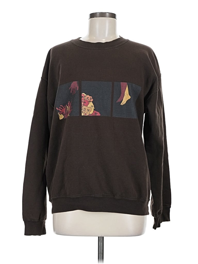 Pre-owned Gildan Sweatshirt In Brown