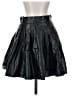 Unbranded 100% Polyester Solid Black Faux Leather Skirt Size S - photo 1