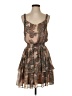Express 100% Polyester Paisley Brown Cocktail Dress Size S - photo 1