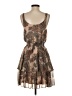 Express 100% Polyester Paisley Brown Cocktail Dress Size S - photo 2