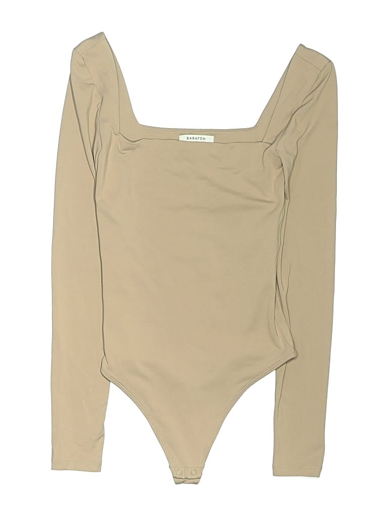 Pre-owned Babaton Bodysuit In Tan