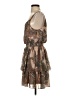 Express 100% Polyester Paisley Brown Cocktail Dress Size S - photo 5