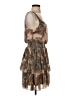 Express 100% Polyester Paisley Brown Cocktail Dress Size S - photo 4
