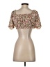 Forever 21 100% Polyester Tan Short Sleeve Blouse Size S - photo 2