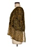 Lea & Viola 100% Polyester Animal Print Gold Short Sleeve Blouse Size M - photo 5