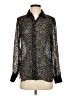 Theory Animal Print Black Long Sleeve Blouse Size P (petite) - photo 1