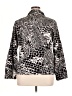Chico's 100% Cotton Animal Print Silver 3/4 Sleeve Button-Down Shirt Size XL (3) - photo 2