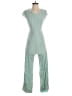 Dee Elly 100% Rayon Chevron-herringbone Green Jumpsuit Size XS - photo 1