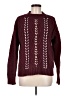 Michael Stars Chevron-herringbone Burgundy Pullover Sweater Size Med (1) - photo 1
