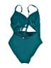 Assorted Brands Solid Teal One Piece Swimsuit Size 8 - photo 2