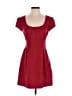 Bardot Solid Red Burgundy Casual Dress Size 6 - photo 1