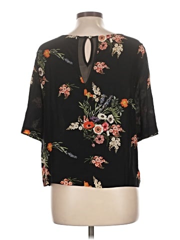 Amour Vert Short Sleeve Silk Top (view 2)
