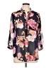 Xtaren 100% Polyester Floral Gray 3/4 Sleeve Blouse Size L - photo 1