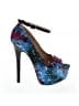 Shoedazzle Stars Blue Heels Size 6 - photo 1