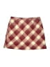 Cider 100% Polyester Argyle Burgundy Red Casual Skirt Size S - photo 1
