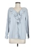 Allegra K 100% Polyester Blue Long Sleeve Blouse Size M - photo 1