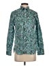Talbots Paisley Teal Long Sleeve Button-Down Shirt Size S - photo 1