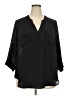 Torrid 100% Polyester Black 3/4 Sleeve Blouse Size 2X Plus (2) - photo 1