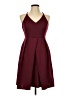 Assorted Brands Solid Burgundy Cocktail Dress Size L - photo 1