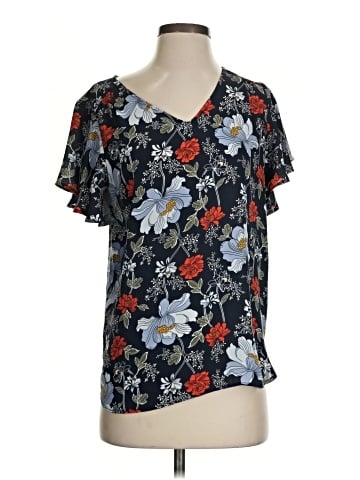 Ann Taylor LOFT Outlet Short Sleeve Blouse (view 1)