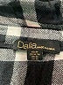 dalia 100% Rayon Plaid Black 3/4 Sleeve Button-Down Shirt Size M - photo 7