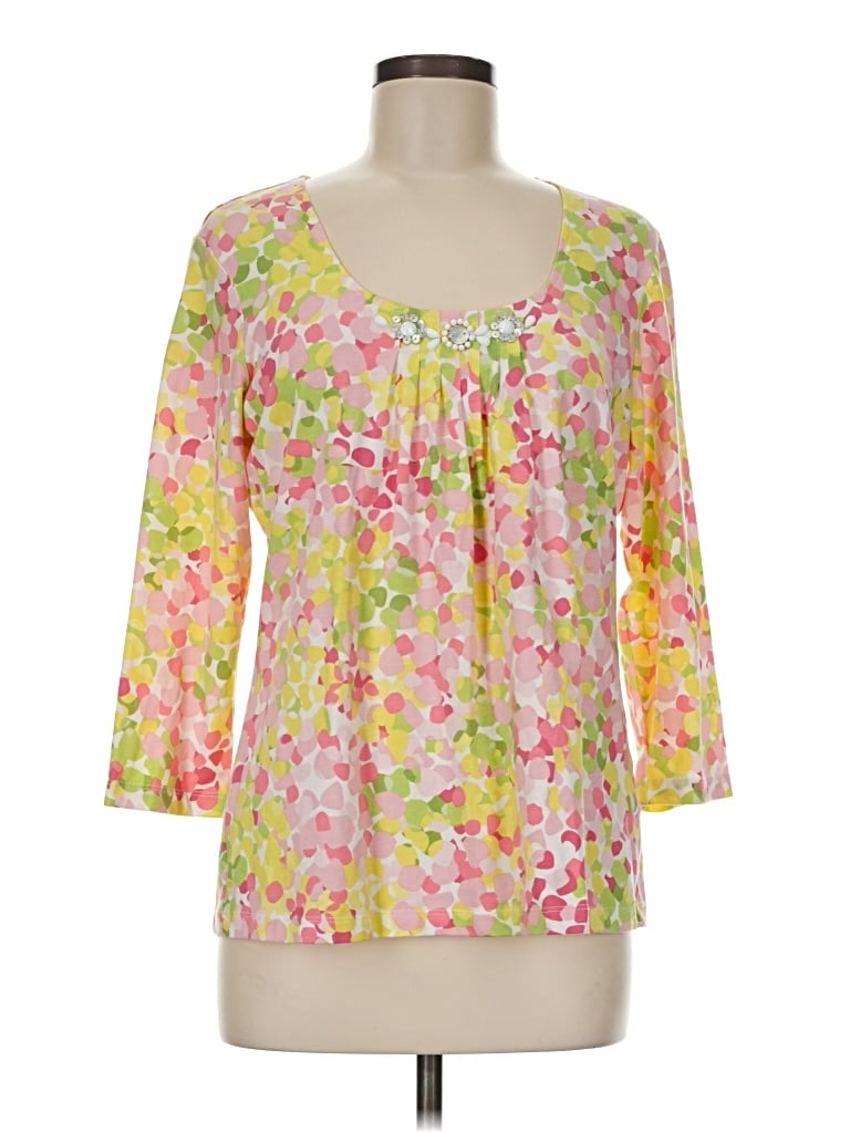 Pre-owned Ruby Rd. 3/4 Sleeve Blouse In Pink