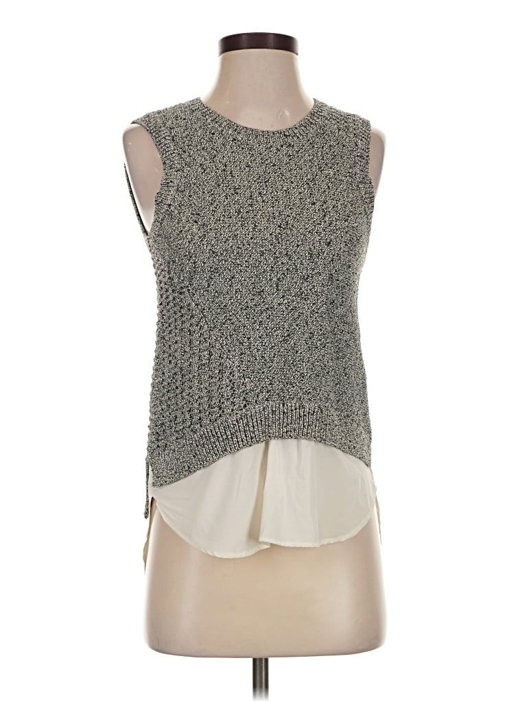 Pre-owned John & Jenn Sleeveless Blouse In Gray