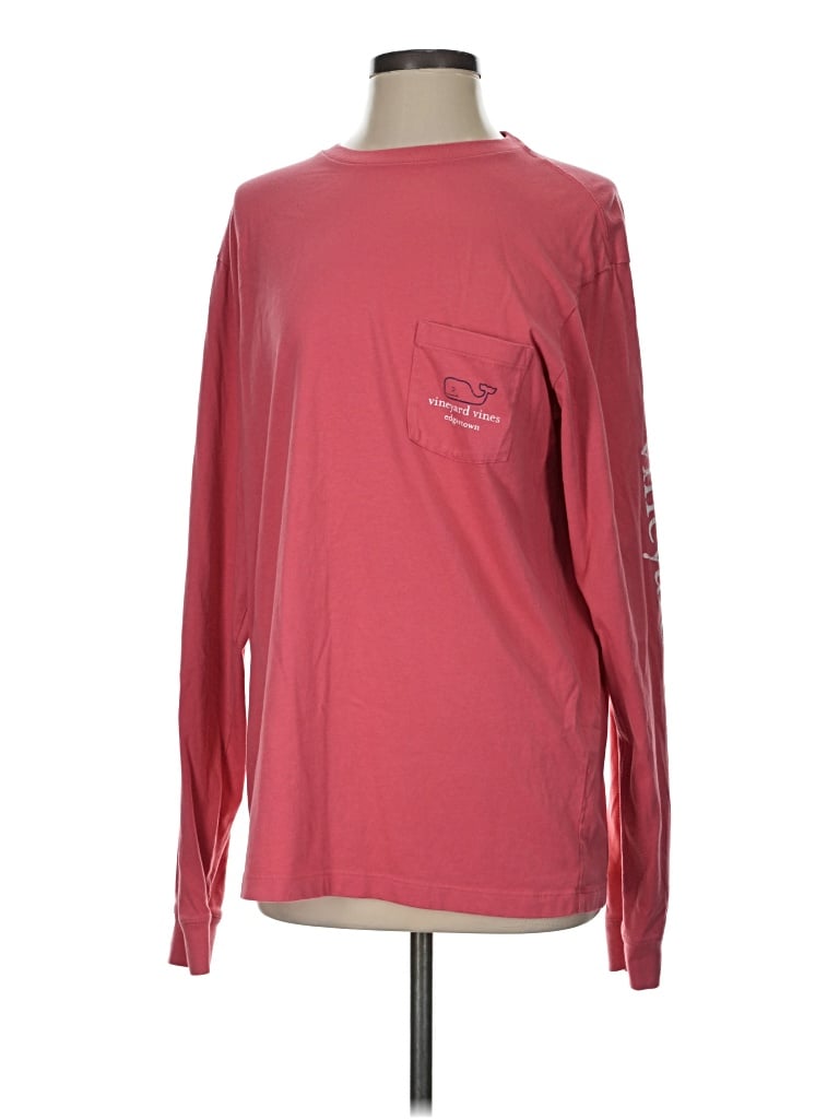 Pre-owned Vineyard Vines Long Sleeve T-shirt In Burgundy