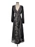 Max Studio Paisley Gray Casual Dress Size S - photo 1