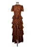 Rhode 100% Viscose Animal Print Orange Casual Dress Size XS - photo 1