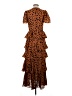 Rhode 100% Viscose Animal Print Orange Casual Dress Size XS - photo 2