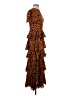 Rhode 100% Viscose Animal Print Orange Casual Dress Size XS - photo 4
