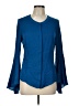 Milly Blue Long Sleeve Silk Top Size 10 - photo 1