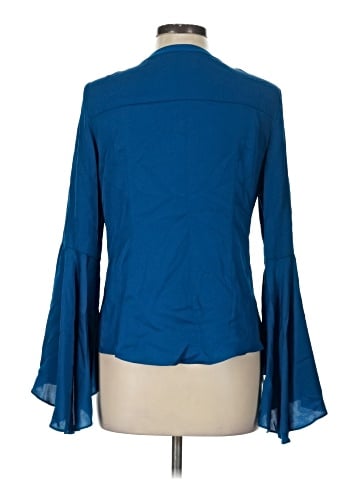 Milly Long Sleeve Silk Top (view 2)