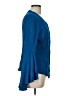 Milly Blue Long Sleeve Silk Top Size 10 - photo 4