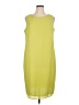 Studio 1 100% Polyester Solid Green Casual Dress Size 16 - photo 1