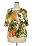 C established 1946 100% Polyester Tropical Orange Short Sleeve Blouse Size 18 - 20 - photo 1