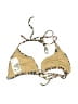 H&M Animal Print Gold Swimsuit Top Size 4 - photo 2