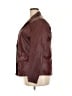 Bagatelle 100% Leather Burgundy Blazer Size 20 - photo 5