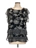 CAbi Black Short Sleeve Blouse Size L - photo 1